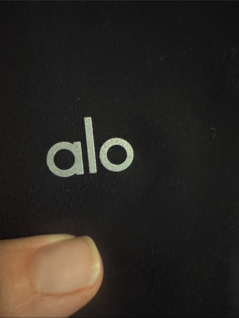 Alo Black Flare Yoga Pants Front Slit - Picture 6 of 6